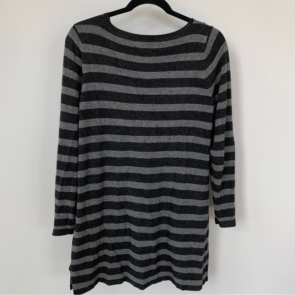 Eileen Fisher Gray Striped Tunic Dress Size S/P - Picture 1 of 5
